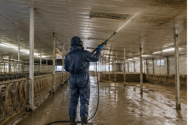 Nettoyage intérieur de bâtiment agricole ou professionnel